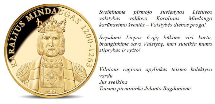Liepos 6-osios dienos sveikinimas