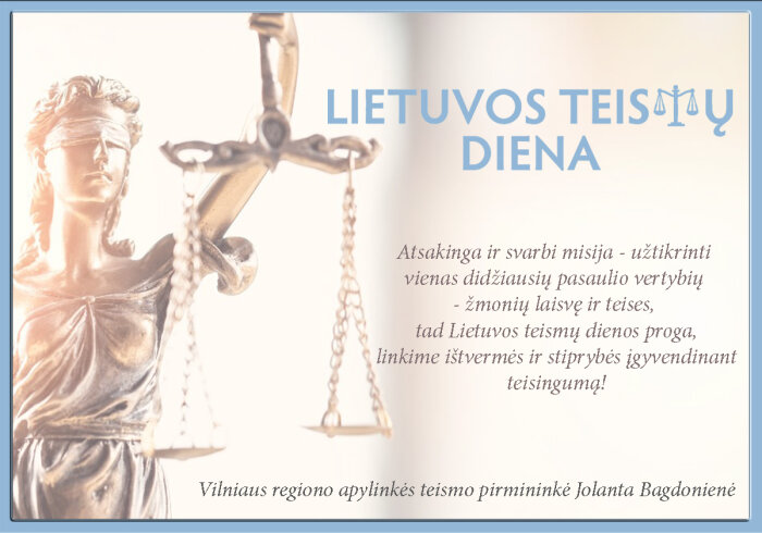 Lietuvos teismų dienos sveikinimas