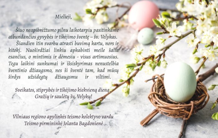 Gražių ir saulėtų šv. Velykų!