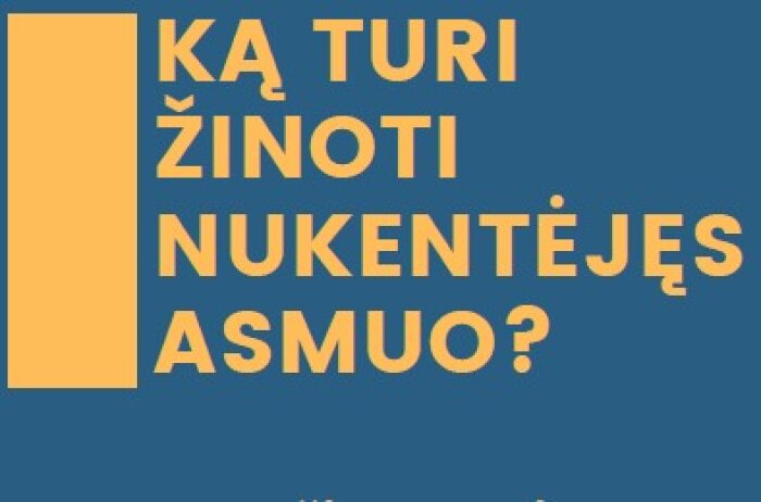 Informacinis leidinys nukentėjusiems asmenims