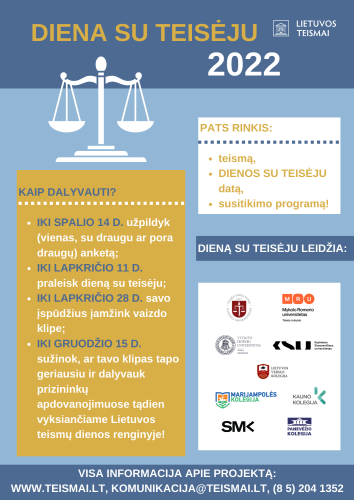 Projektas DIENA SU TEISĖJU grįžta!