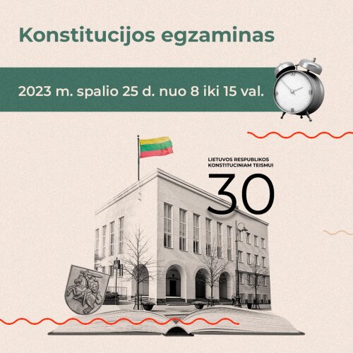 Netrukus startuos Konstitucijos egzaminas: pasirengti žinių patikrinimui galima jau dabar 